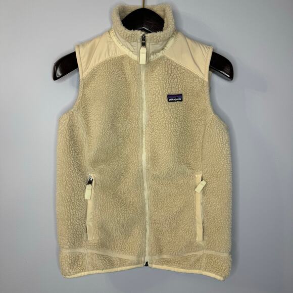 Patagonia Women's Retro-X Vest Fleece Full Zip Cream Medium Preppy - Picture 1 of 11